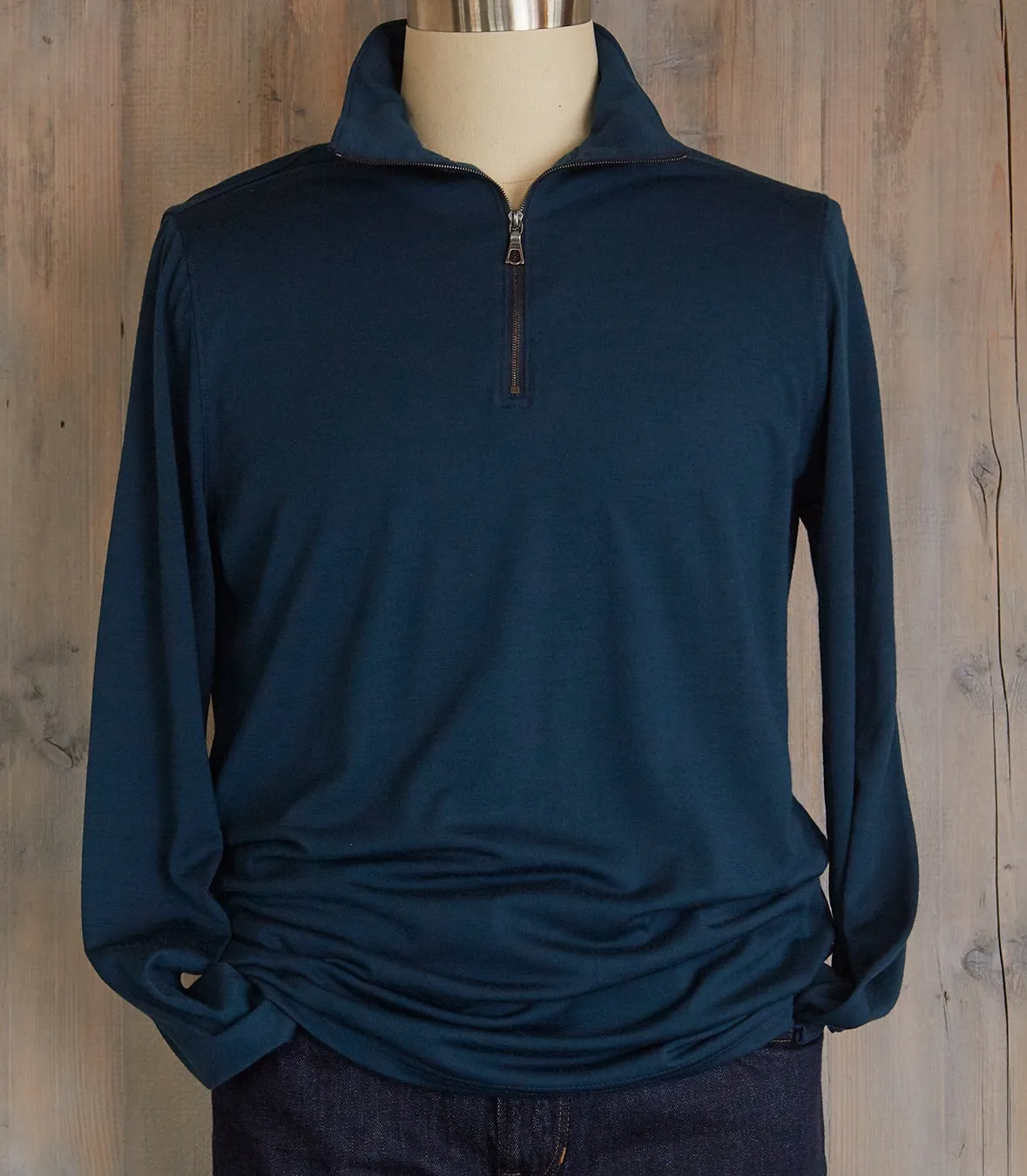 Wool Quarter Zip Pullover