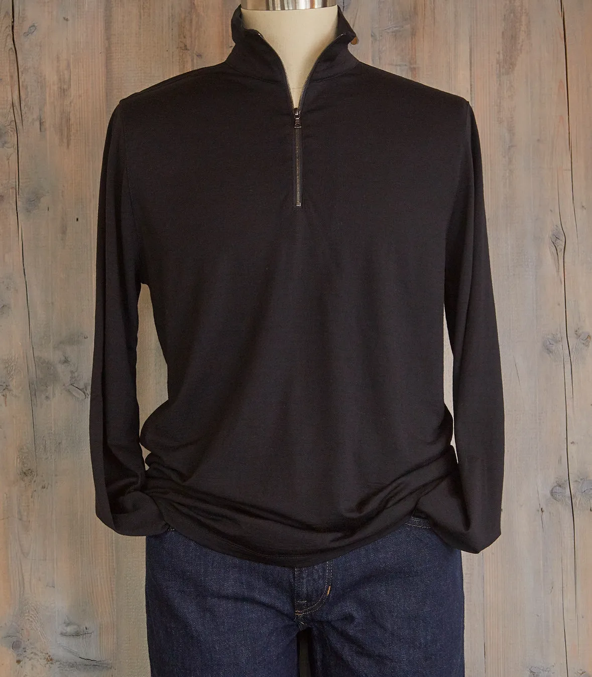 Wool Quarter Zip Pullover