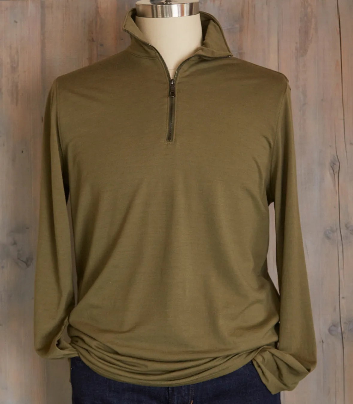 Wool Quarter Zip Pullover