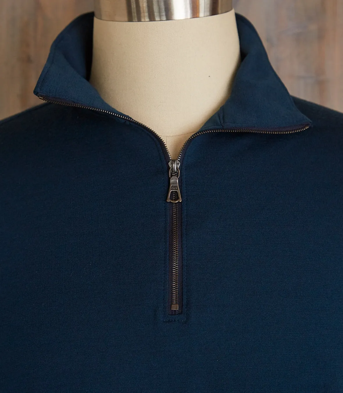 Wool Quarter Zip Pullover