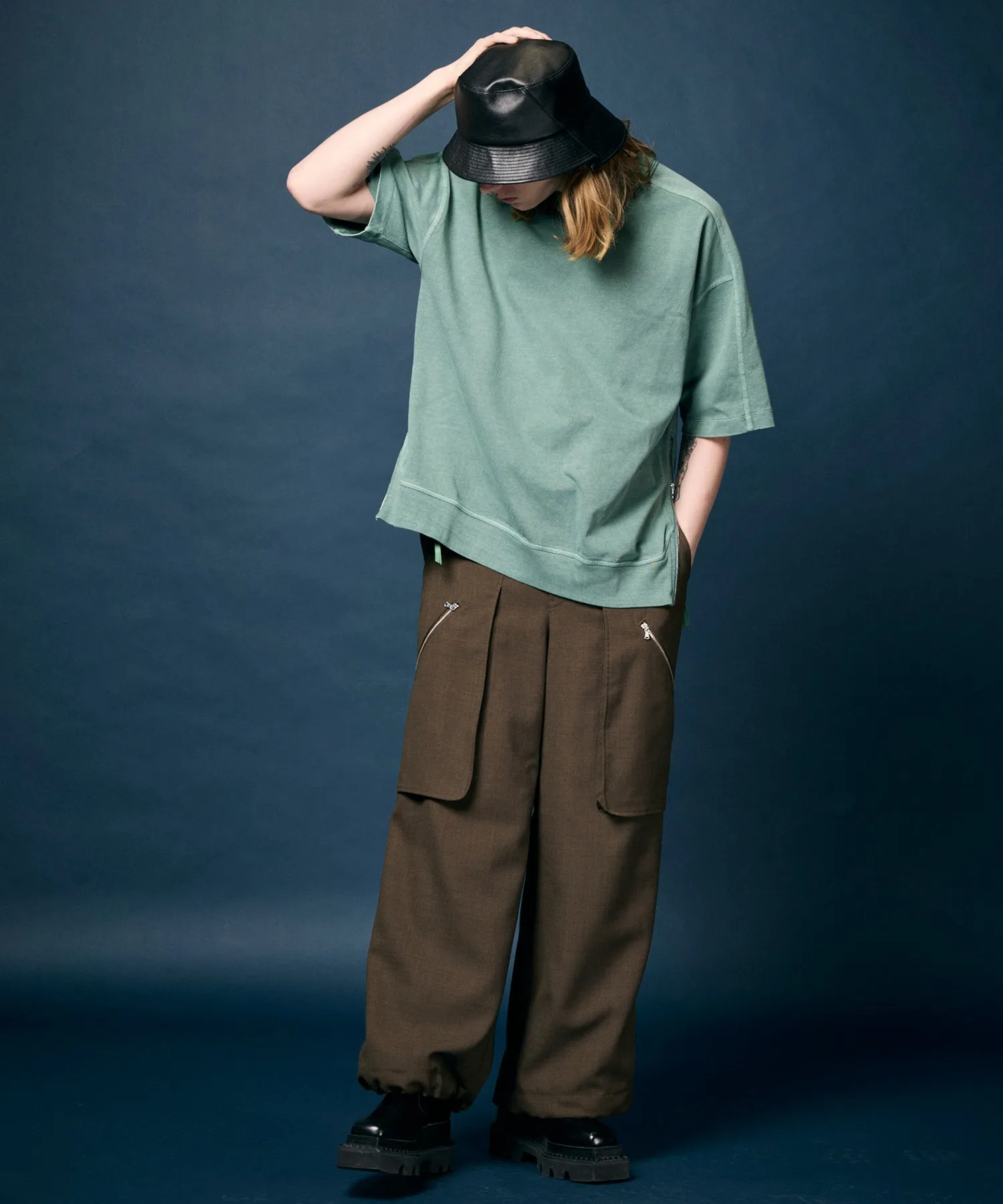 Wrap Cut Wide Cargo Pants