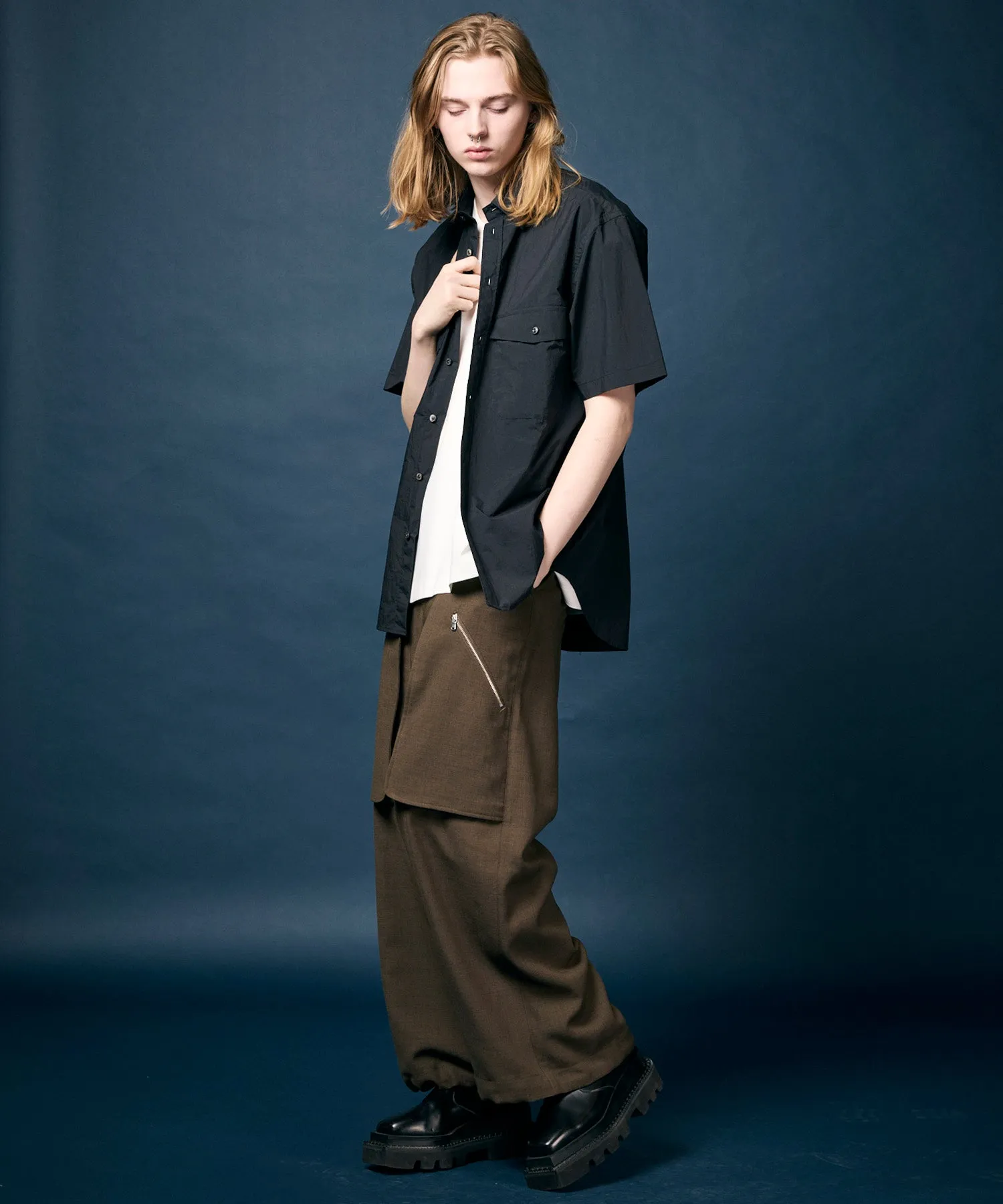 Wrap Cut Wide Cargo Pants