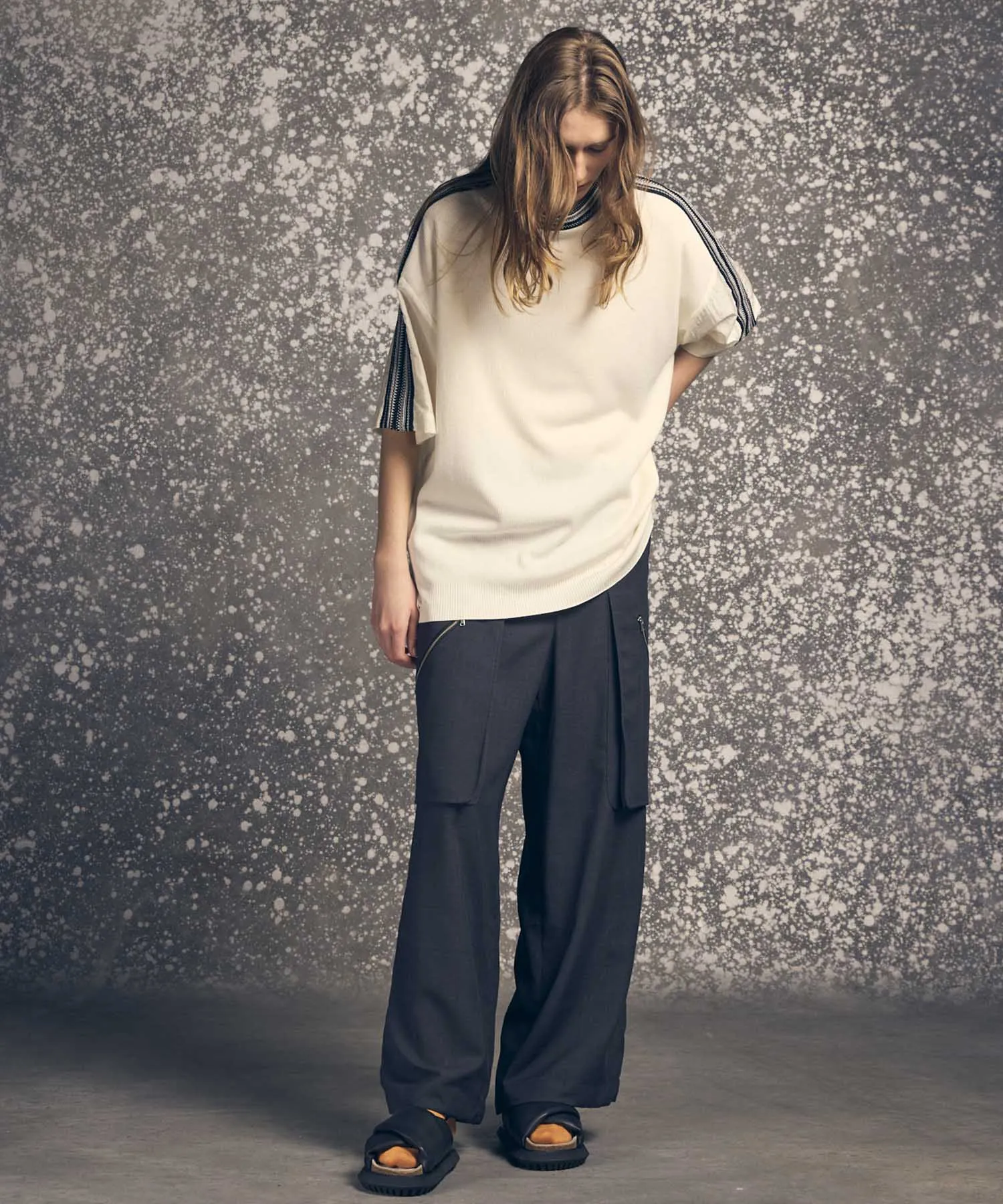 Wrap Cut Wide Cargo Pants