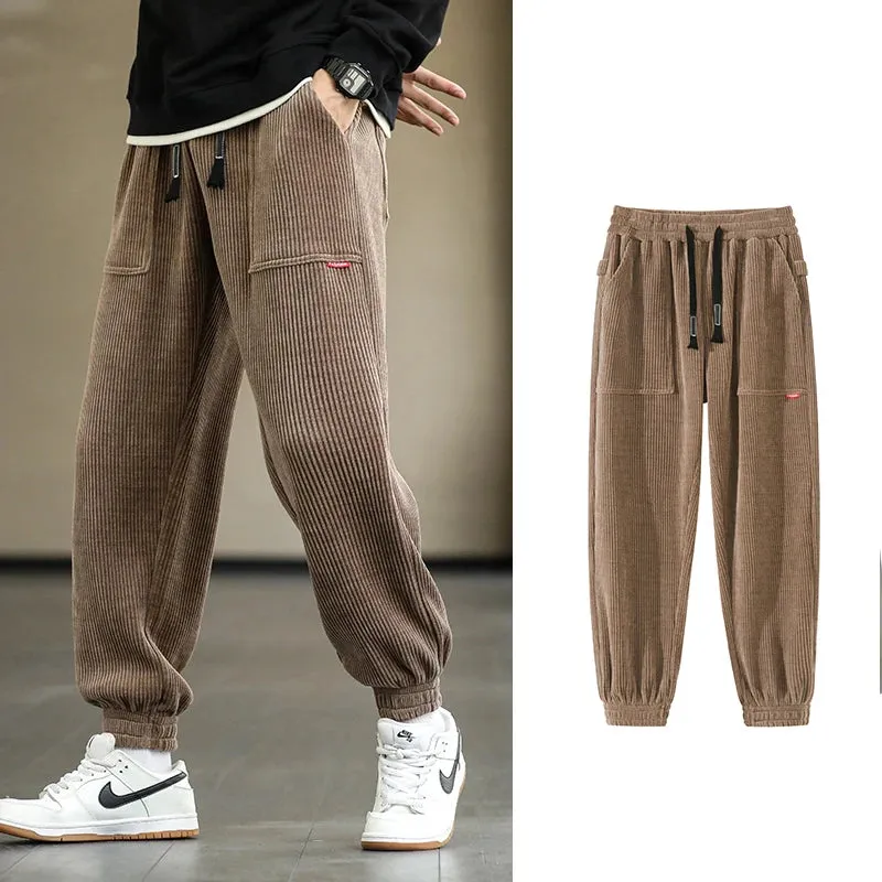 Xituodai 2024 New Autumn Winter Corduroy Sweatpants Men Baggy Joggers Fashion Streetwear Loose Casual Harem Pants Plus SIze 8XL