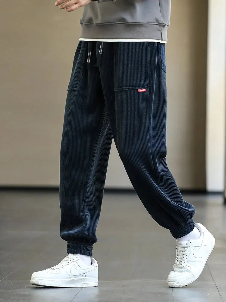 Xituodai 2024 New Autumn Winter Corduroy Sweatpants Men Baggy Joggers Fashion Streetwear Loose Casual Harem Pants Plus SIze 8XL